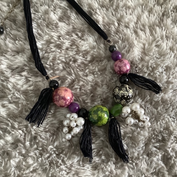 Preston and York Black and Beaded Statement Necklace NWT - Picture 6 of 8